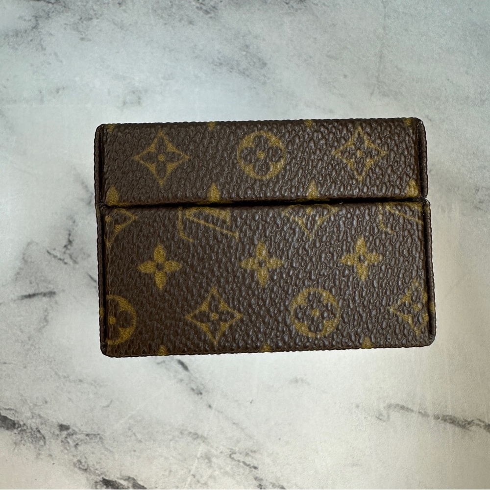 Louis Vuitton Monogram Ring Box Trunk Case LV Mini Clutch Gold Vintage Brown - Picture 8 of 15
